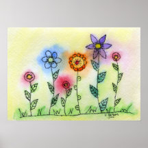 Flowers with Halos Print