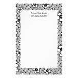 Flowers with hearts and circles personalized stationery