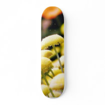 Flowers Yellow Skate Board