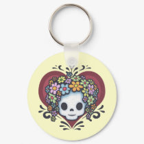 Flowerskull -Kid keychains