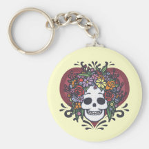 Flowerskull - Mom Key Chain
