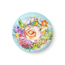 flowery arty collage magnets