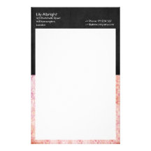 flowery & black Stationery