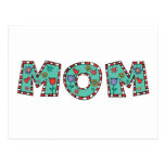 Flowery Blue Mom Post Card
