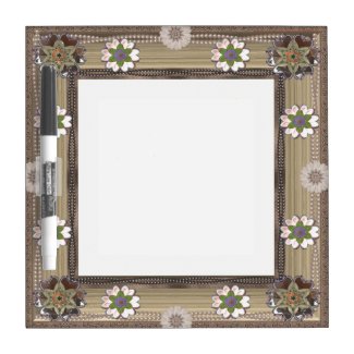 Flowery Decorated Frame Dry Erase Boards