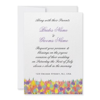 Flowery Elegance Wedding Invitation zazzle_invitation