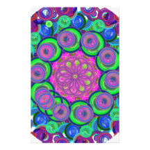 flowery fun custom stationery