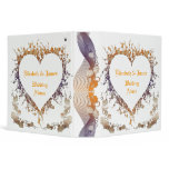 Flowery Hearts Wedding Avery Binder
