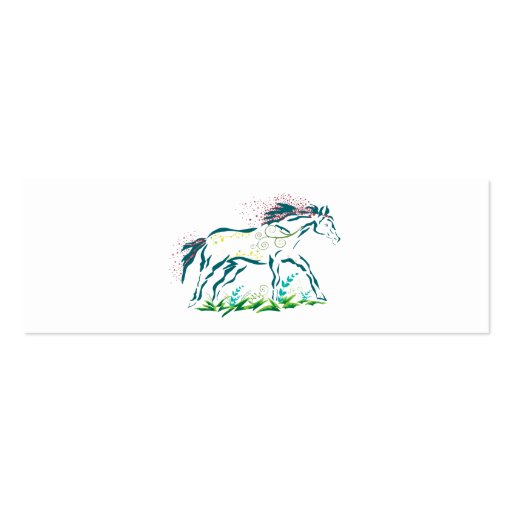 Flowery Horse bookmark Business Card Templates