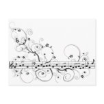 Flowery Music Postcards