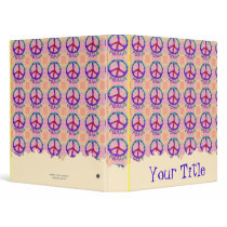 Flowery Peace Customizable 1" Binder
