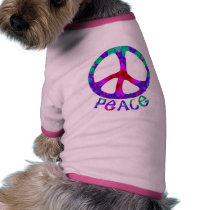 Flowery Peace Dog T-Shirt