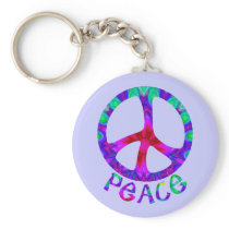 Flowery Peace Keychain
