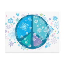 Flowery Peace Sigh POSTCARD by SBeise Flowery Peace Sigh POSTCARD