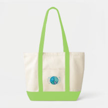 Flowery Peace sign Canvas Bag