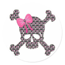 Flowery Skull Stickers