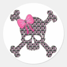 Flowery Skull Stickers
