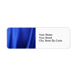 Flowing Blue Silk Fabric Abstract Custom Return Address Labels