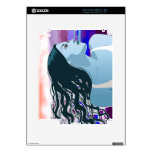 Flowing Hair Vector Girl Decal For iPad 2