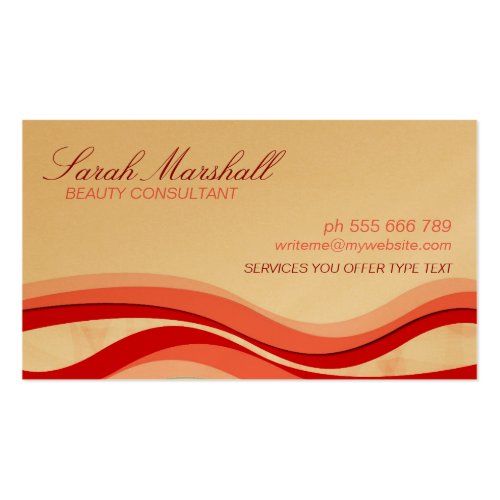 Flowing Waves Beauty Business Card