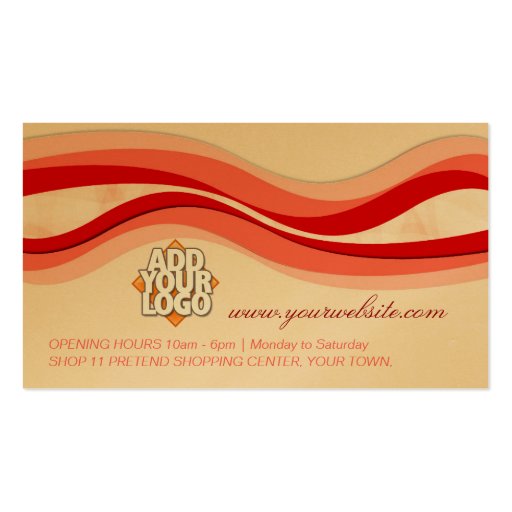 Flowing Waves Beauty Business Card (back side)