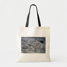 Flowing White Rocks Tote Bags