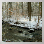Flowing Winter Stream Poster