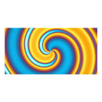 Flowing Yellow Abstract Vortex Photo Card