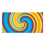 Flowing Yellow Abstract Vortex photo cards