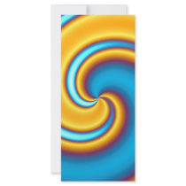 Flowing Yellow Abstract Vortex Rack Card Template
