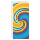 Flowing Yellow Abstract Vortex Rack Card Template