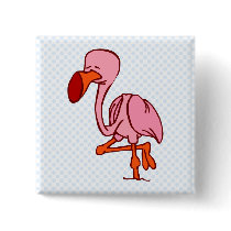 Floyd Flamingo buttons by BisforBirds Floyd Flamingo buttons