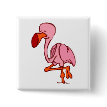 Floyd Flamingo buttons by BisforBirds Floyd Flamingo buttons