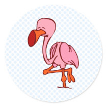 Floyd Flamingo stickers by BisforBirds Floyd Flamingo stickers