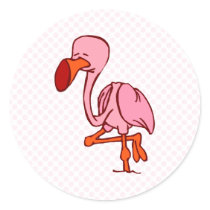 Floyd Flamingo stickers by BisforBirds Floyd Flamingo stickers