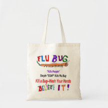 Flu Bug Epidemic bags and totes