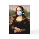 Flu Season Mona Lisa with Mask cards