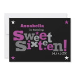 Fluctuating Type Sweet 16 Party Invitation