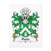 Fludd Family Crest postcards by coatsofarms Fludd Family Crest postcards