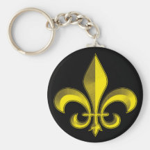 Fluer De Art Bevel Gold Fresco Key Chains