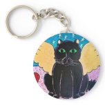 Fluffy Angel Cat Key Chains