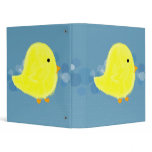 Fluffy Baby Chick Blue Avery Binder - 1 inch