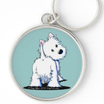Fluffy Butt Westie Keychains