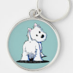 Fluffy Butt Westie Keychains