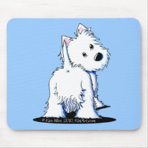 Fluffy Butt Westie Mousepads