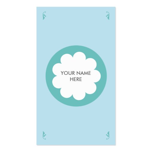 FLUFFY CLOUD BUSINESS CARD BLUE (front side)