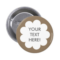 FLUFFY CLOUD BUTTON BROWN buttons