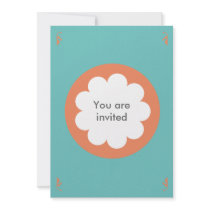 FLUFFY CLOUD INVITATION CARD BLUE