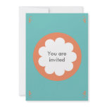 FLUFFY CLOUD INVITATION CARD BLUE
