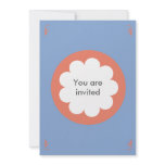 FLUFFY CLOUD INVITATION CARD BLUE